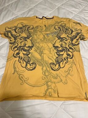 Calvin Klein Jeans Yellow Graphic Short Sleeve Tee